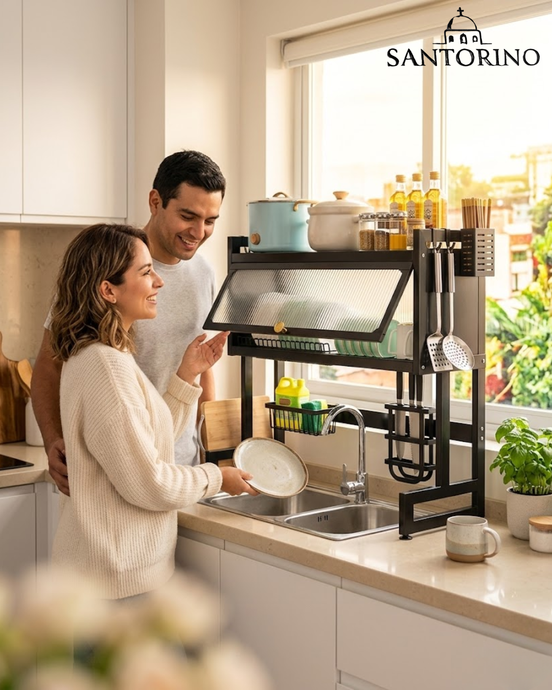Organizador de Cocina Santorino — Escurridor + Gabinete